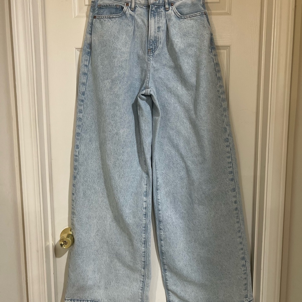 Express Light Blue Wide Leg Women's Jeans